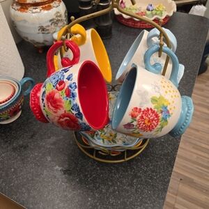 The Pioneer Woman Appetizer Plates Mugs Rack Ceramic Cups Dessert Plates Floral